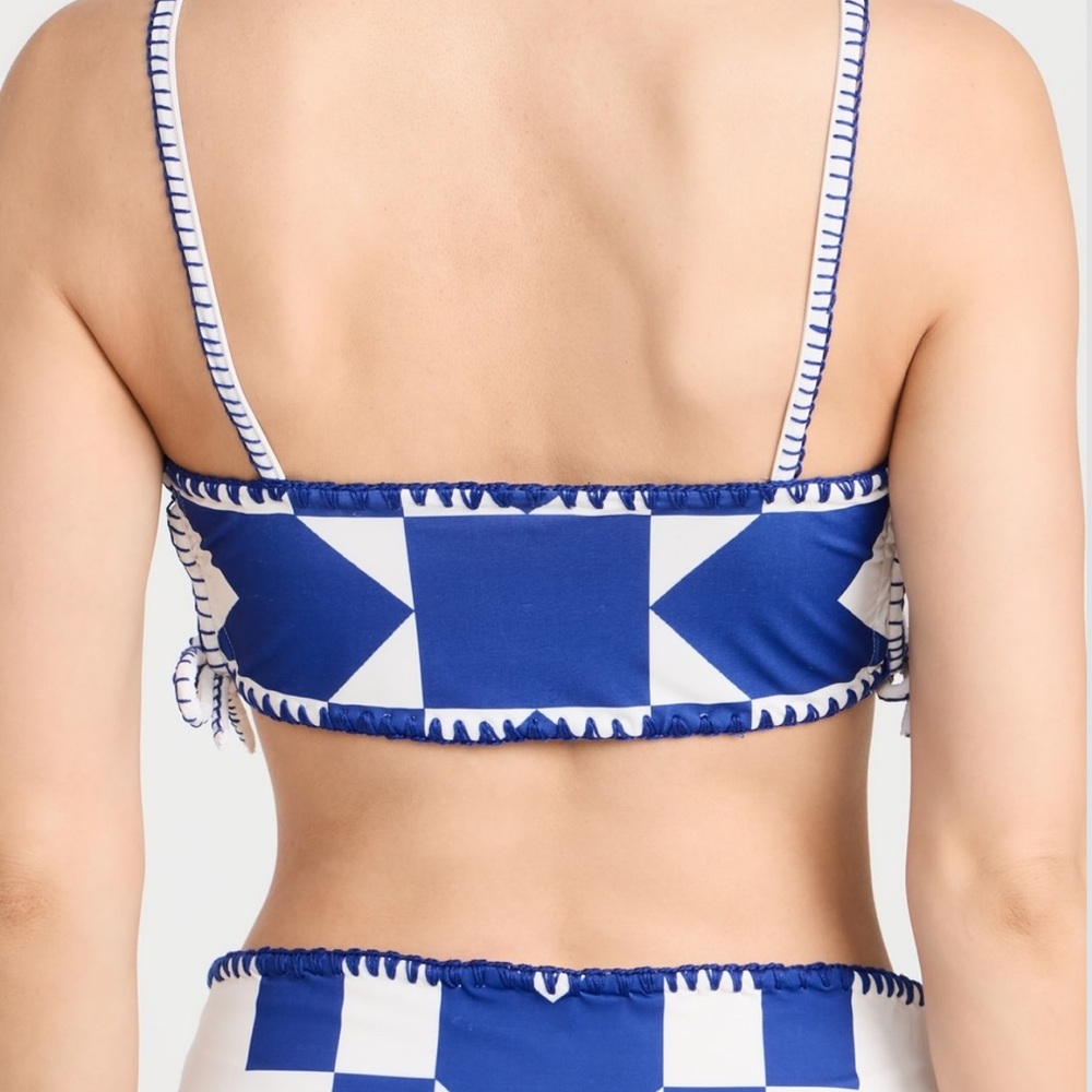 SEA NEW YORK TANYA PRINT BIKINI TOP WITH TIES - Picture 4 of 7